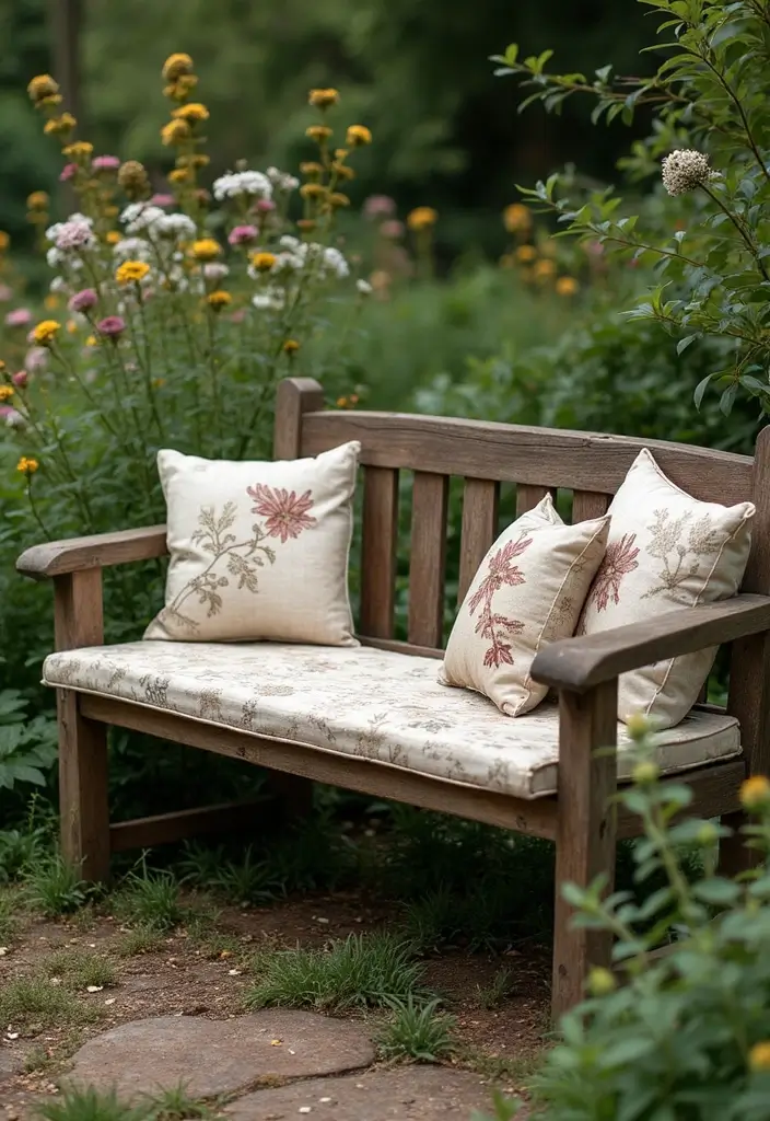 18 Aesthetic Low-Maintenance Garden Ideas for Book Lovers  - 7. Garden Bench