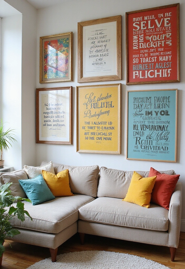 16 Book Lover's Living Room Ideas That Will Inspire Your Next Home Makeover! - 2. Literary Wall Art