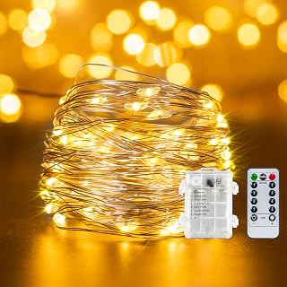 TingMiao Fairy Lights Battery Operated String Lights with Remote Control...