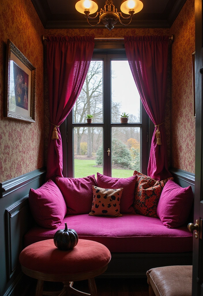 13 Adorable Pink Halloween Decor Ideas Every Book Lover Will Love - 13. Cozy Reading Corner