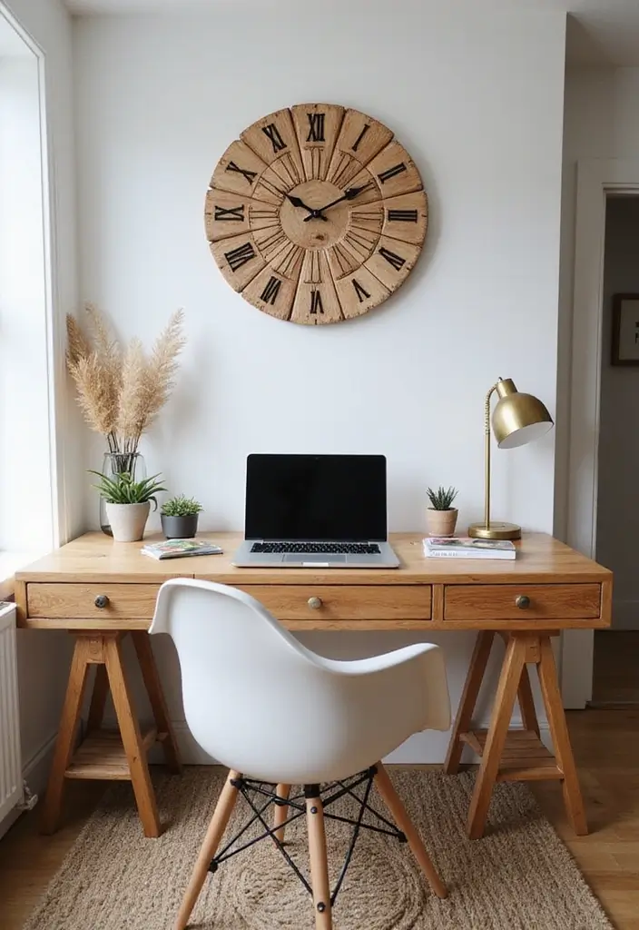 15 Boho Home Office Decor Ideas Every Book Lover Will Adore  - 13. Unique Clocks