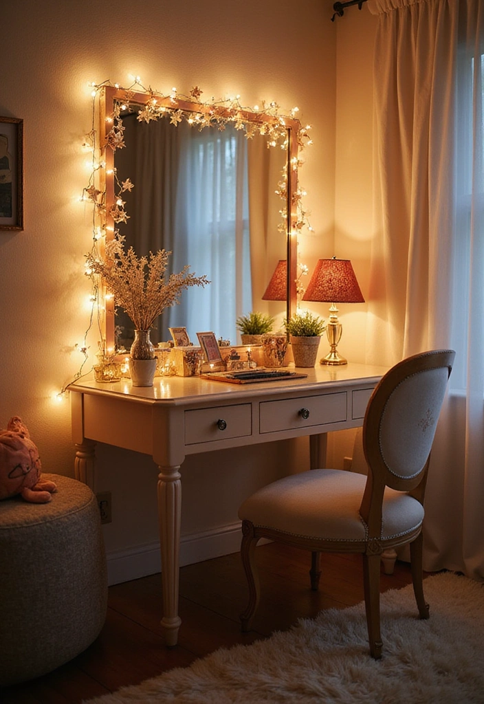 12 Stylish Bedroom Vanity Ideas for Book Lovers - 3. Whimsical Fairy Tale Escape