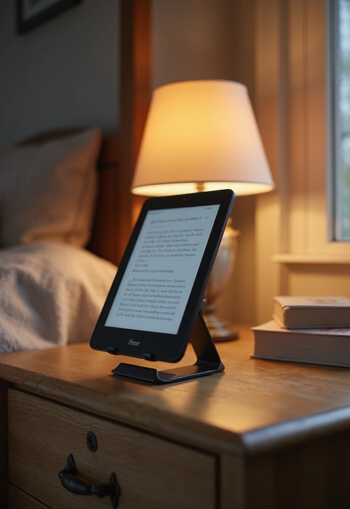 16 Must-Have Bedside Reading Accessories for Book Lovers (Your Table Will Thank You for #10!) - 14. An E-Reader Stand