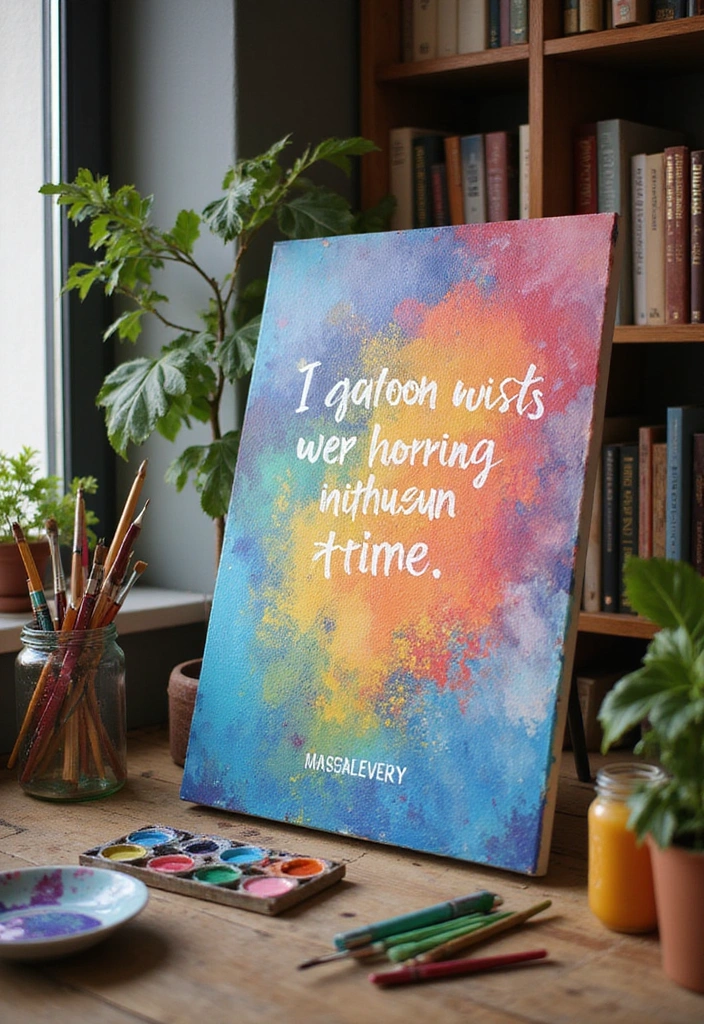 22 Easy Spring DIY Decor Projects for Book Lovers (Get Ready to Craft #18!) - 2. Literary Quote Art