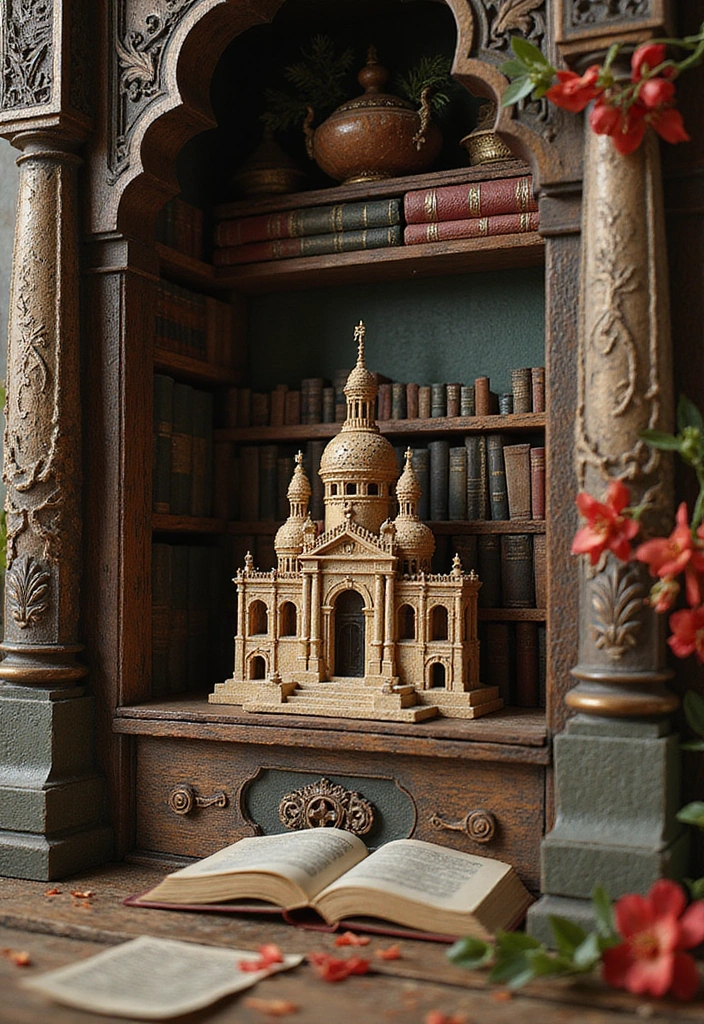 17 Mind-Blowing 3D Book Nook Ideas Every Bookworm Needs to Try Right Now! - 10. Historical Landmark
