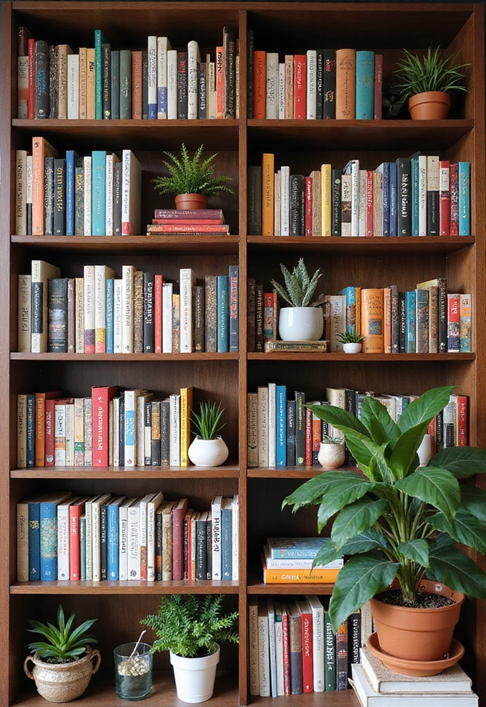 15 Maximalist Home Office Ideas for Book Lovers That'll Inspire Your Next Reading Nook! - 6. Eclectic Bookshelves