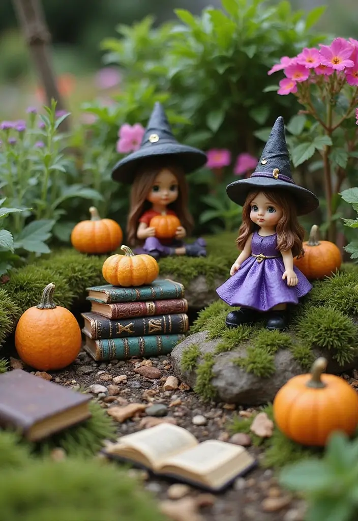 14 Quirky Halloween Home Garden Ideas for Book Lovers - 8. Enchanted Fairy Garden