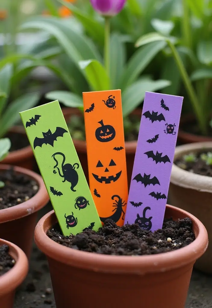 14 Quirky Halloween Home Garden Ideas for Book Lovers - 11. Halloween Bookmarks in Plants