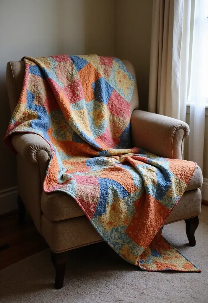 23 Aesthetic Grandmacore Home Decor Ideas for Book Lovers - 8. Quilted Throws