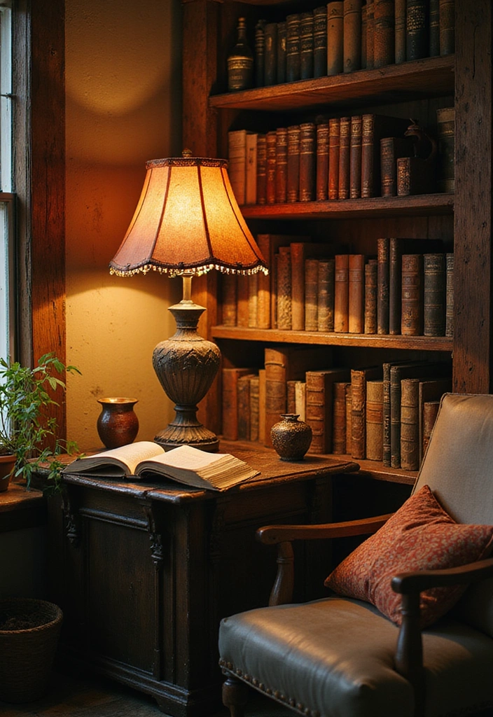 14 Cozy Fall Home Decor Ideas for Book Lovers That Will Transform Your Reading Nook! - 12. Vintage Finds