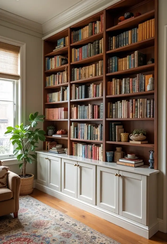 13 Cozy Small Living Room Ideas Every Book Lover Will Adore - 2. Built-In Bookshelves