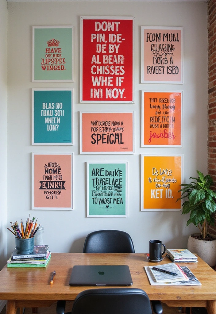 15 Maximalist Home Office Ideas for Book Lovers That'll Inspire Your Next Reading Nook! - 10. Inspiring Quotes and Affirmations