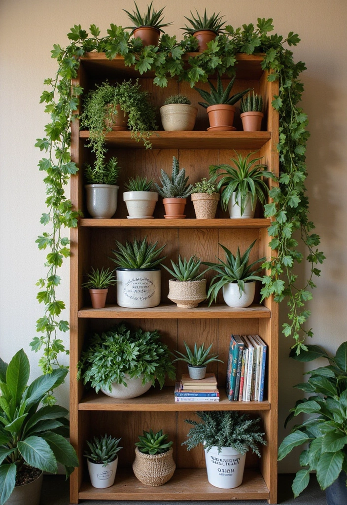 13 Genius Bookshelf Styling Tips That Will Transform Your Space into a Bookworm's Paradise! - 4. Incorporate Greenery
