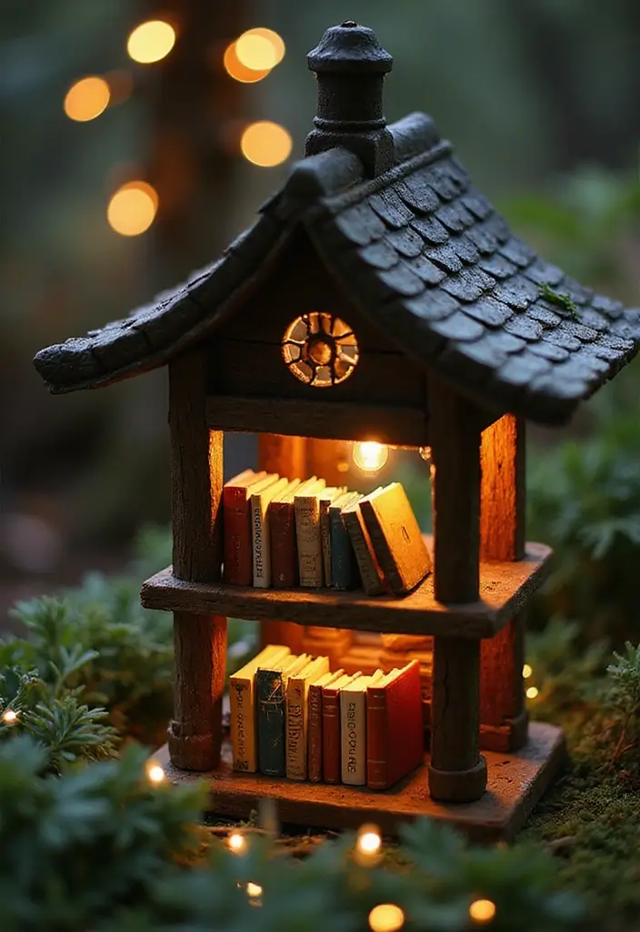 15 DIY Mini Japanese Garden Decor Projects for Book Lovers - 6. Mini Pagoda for Book Display