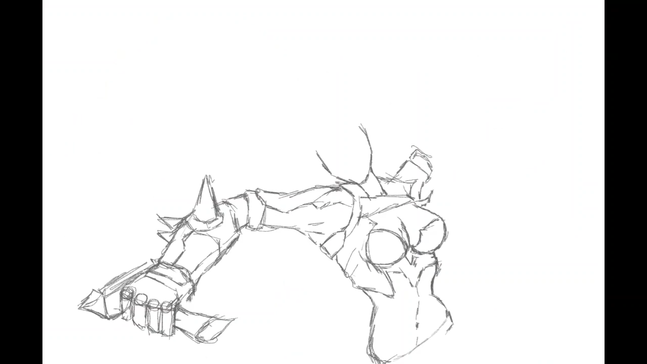Timelapse fanart drawing of a female monster hunter