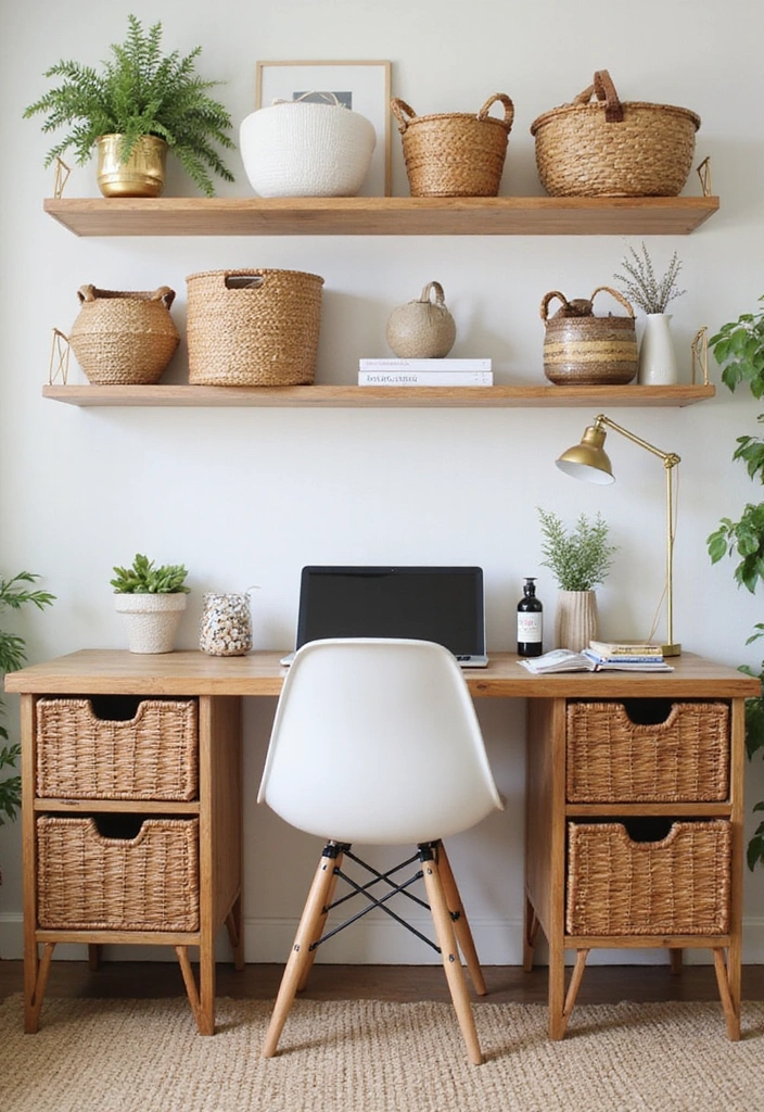 15 Boho Home Office Decor Ideas Every Book Lover Will Adore  - 15. Creative Storage Solutions