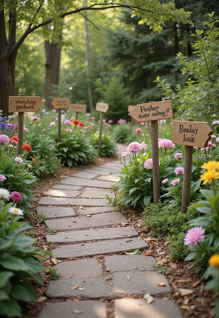 12 Boho Garden Decor Ideas Every Book Lover Will Adore - 12. Magical Garden Paths with Book Markers