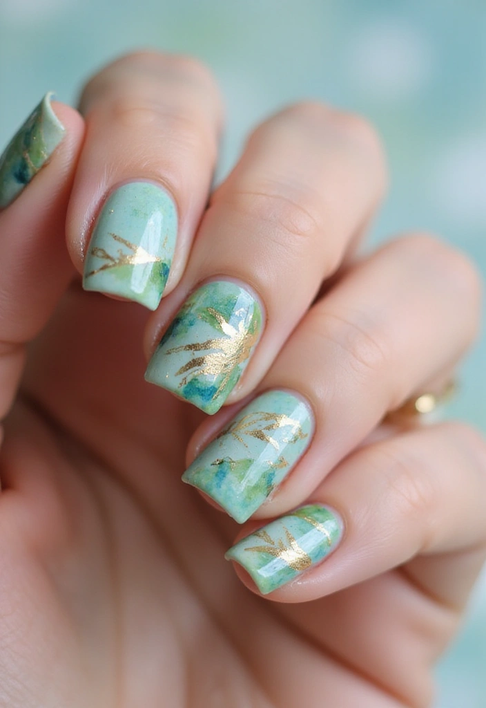15 Personalized Square Nail Inspo for Every Book Lover (You’ll Be Inspired by #13!) - 15. Bookish Watercolor Art