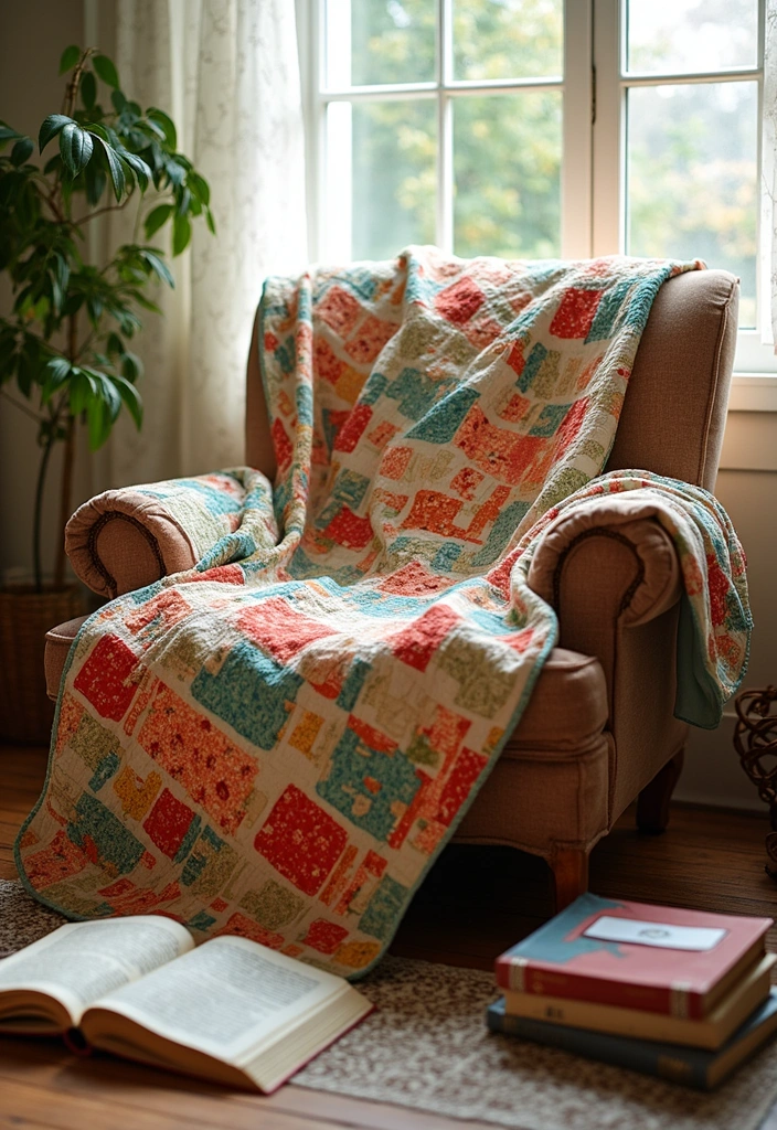 22 Easy Spring DIY Decor Projects for Book Lovers (Get Ready to Craft #18!) - 19. Bookish Quilt or Throw Blanket