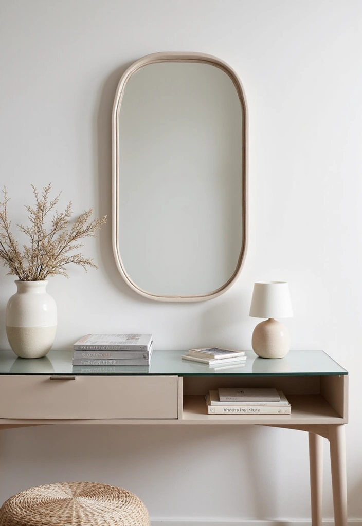 12 Stylish Bedroom Vanity Ideas for Book Lovers - 2. Modern Minimalist Haven