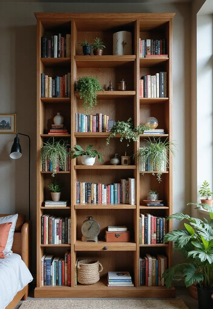 15 Ingenious Small Bedroom Decor Ideas for Bookworms (Say Goodbye to Clutter!) - 1. Vertical Bookshelves
