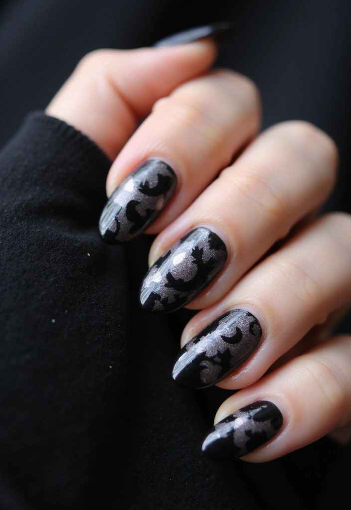 14 Gothic Nail Ideas That Will Make Every Book Lover's Heart Skip a Beat - 5. Spooky Silhouettes