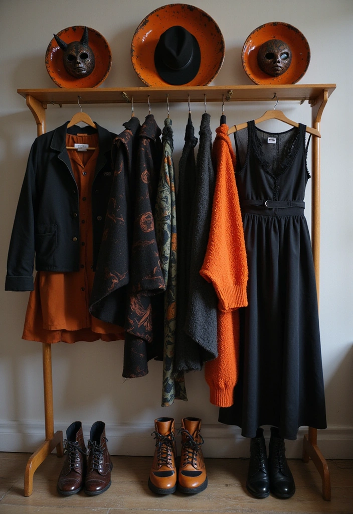 18 Chic Halloween Bedroom Decor Ideas for Book Lovers  - 12. Enchanted Wardrobe Display