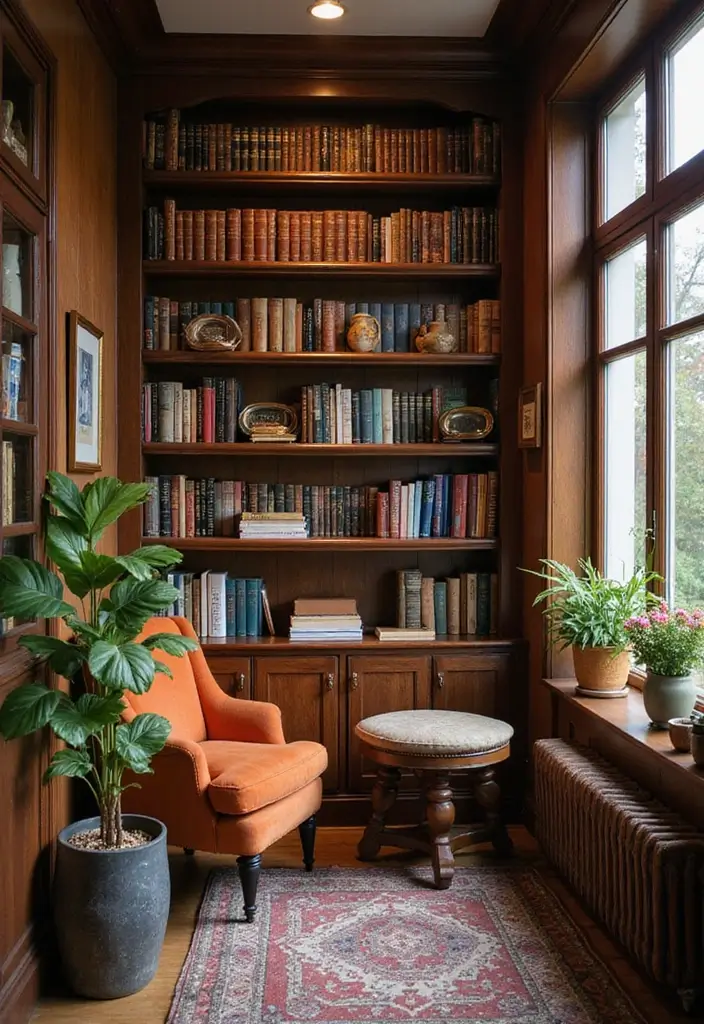 21 Aesthetic Cottagecore Home Decor Ideas That Book Lovers Will Adore! - 16. Personal Library Corner