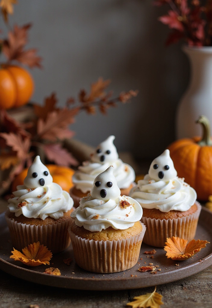 13 DIY Halloween Kitchen Decor Projects Every Book Lover Must Try (#4 Is A Must-See!) - 10. Ghostly Cupcake Toppers