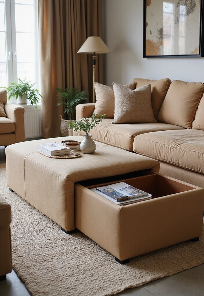 13 Cozy Small Living Room Ideas Every Book Lover Will Adore - 3. Multipurpose Furniture