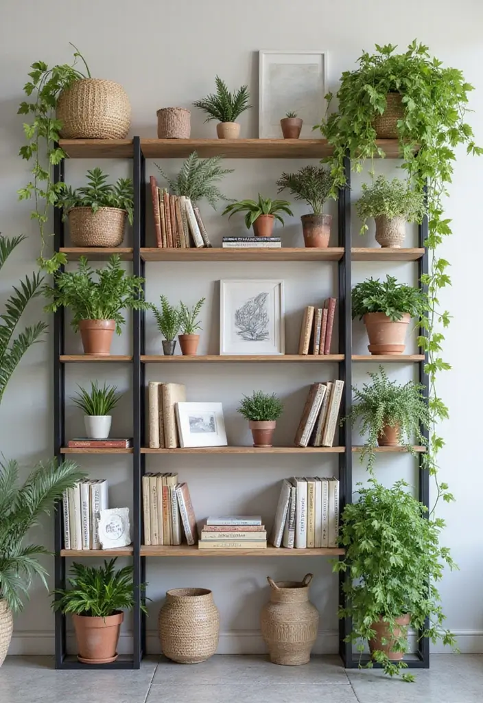 19 Stockholm Room Aesthetic Decor Ideas Every Book Lover Will Love - 5. Botanical Bookshelf