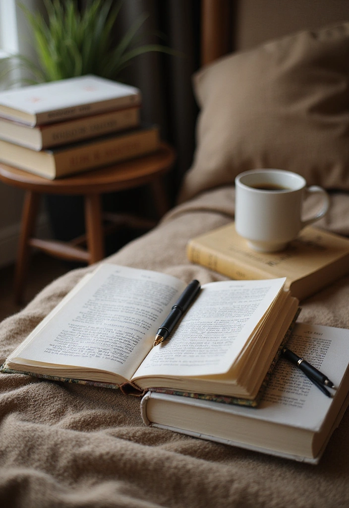 15 Ingenious Small Bedroom Decor Ideas for Bookworms (Say Goodbye to Clutter!) - 15. Personal Reading Journal