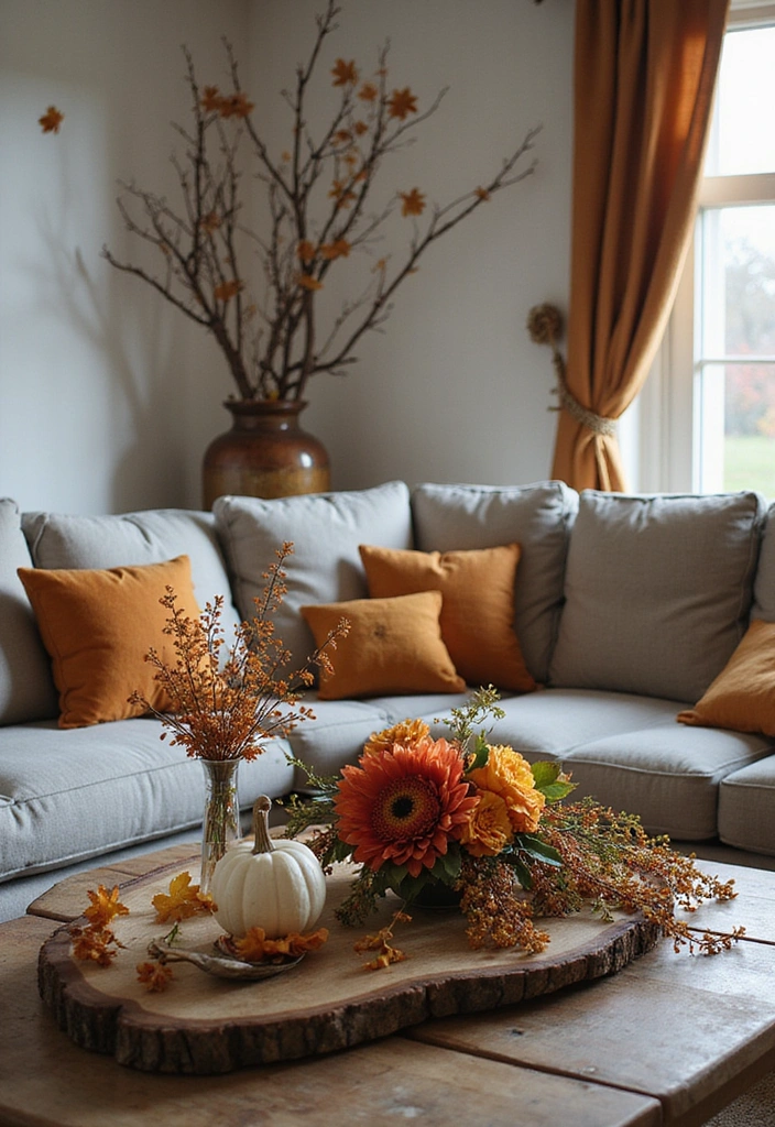 15 Autumn Living Room Decor Ideas Every Book Lover Needs to Try This Fall! - 14. Natural Elements
