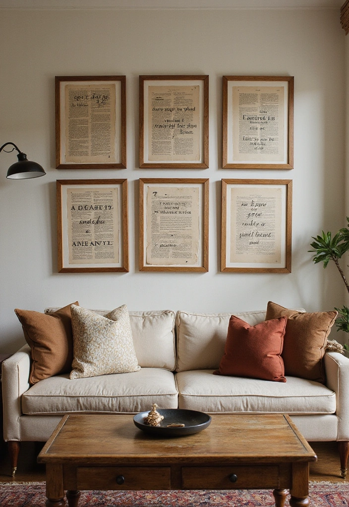 16 Easy Thanksgiving Living Room Decor Ideas for Book Lovers - 4. Themed Artwork