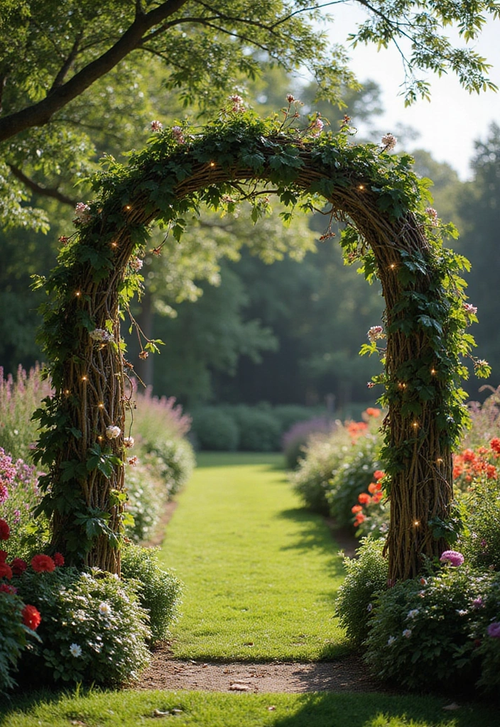 19 DIY Cottagecore Garden Decor Ideas for Book Lovers - 7. Whimsical Garden Arch