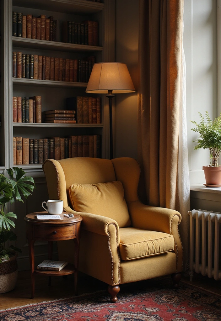 16 Book Lover's Living Room Ideas That Will Inspire Your Next Home Makeover! - 1. Cozy Reading Nook