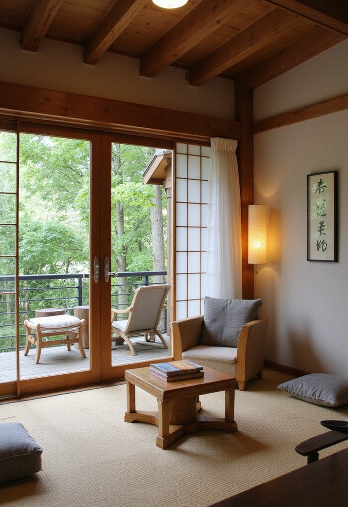 18 Cozy Japandi Book Nook Ideas for Book Lovers Who Crave Comfort! - 11. Japanese-Inspired Décor Elements