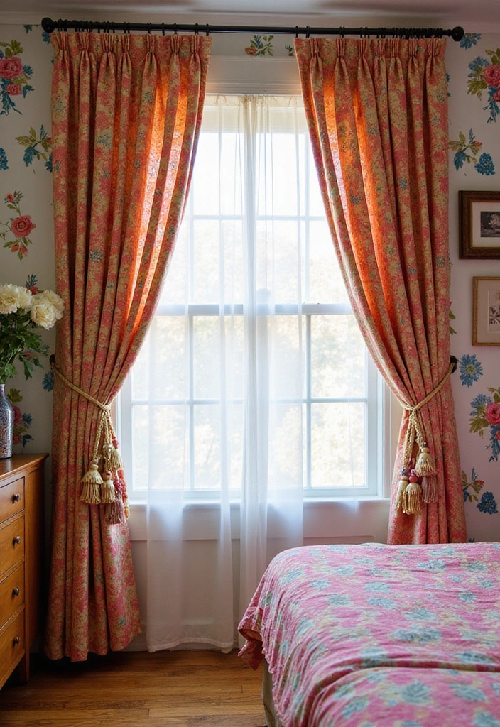 12 Whimsical Maximalist Bedroom Decor Ideas for Book Lovers with Imagination! - 12. Whimsical Curtains