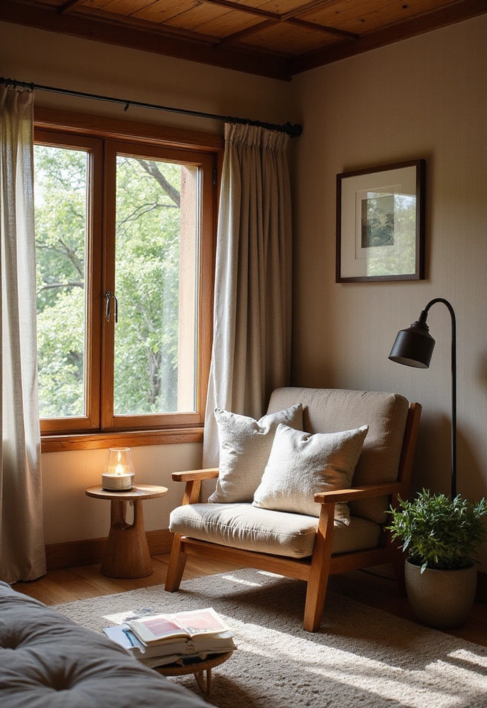 15 Cozy Japandi Bedroom Decor Ideas That Will Inspire Every Book Lover! - 2. Cozy Reading Nooks