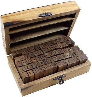 Estone 70pcs/set Wooden Box multipurpose Number Alphabet Letter Wood Rub...