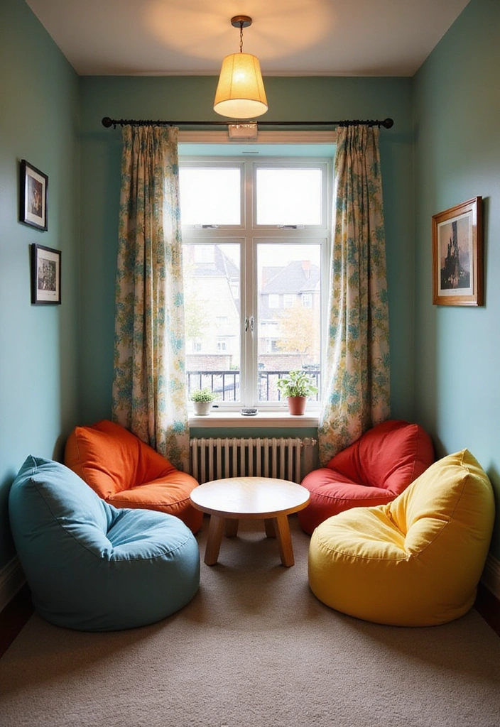 18 Cozy Japandi Book Nook Ideas for Book Lovers Who Crave Comfort! - 10. Cozy Bean Bag Chairs