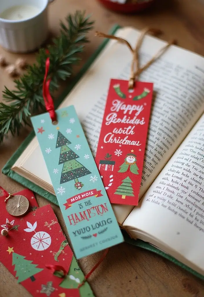 18 Enchanting Christmas Home Decor Ideas Every Book Lover Will Adore! - 18. Holiday-Inspired Bookmarks