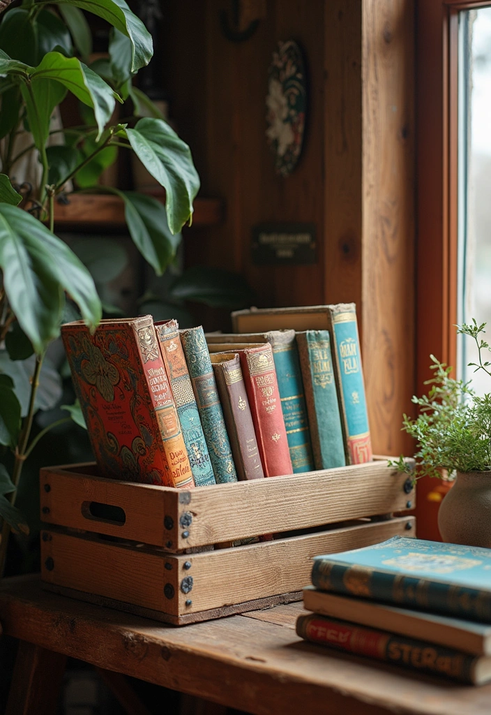 21 Aesthetic Cottagecore Home Decor Ideas That Book Lovers Will Adore! - 13. Themed Book Displays