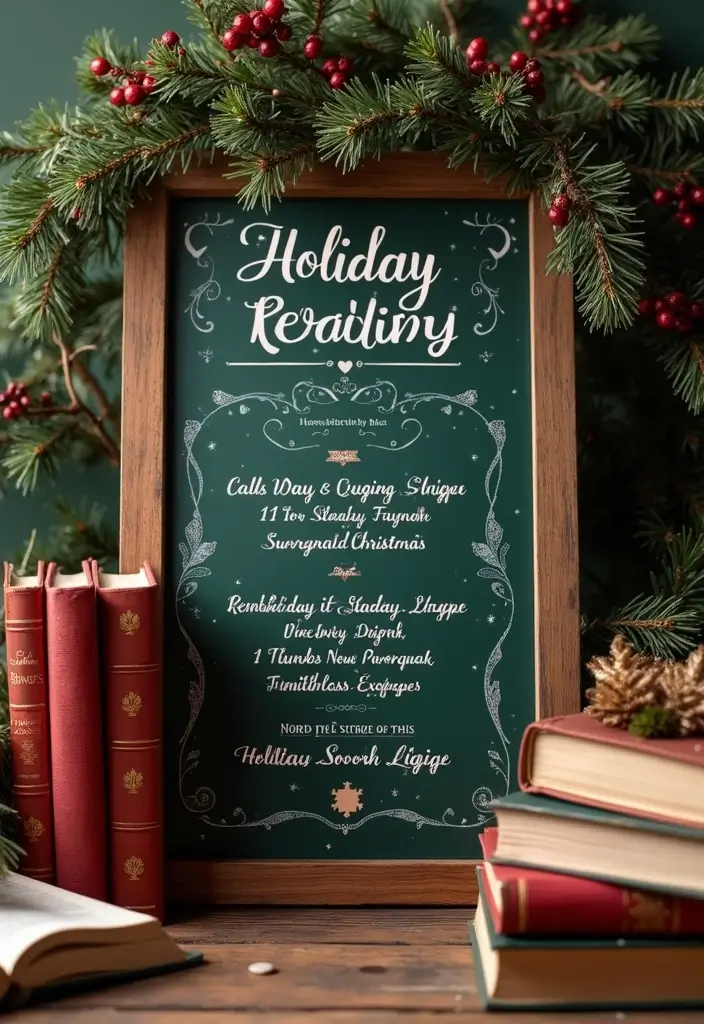 18 Enchanting Christmas Home Decor Ideas Every Book Lover Will Adore! - 14. Holiday Reading List