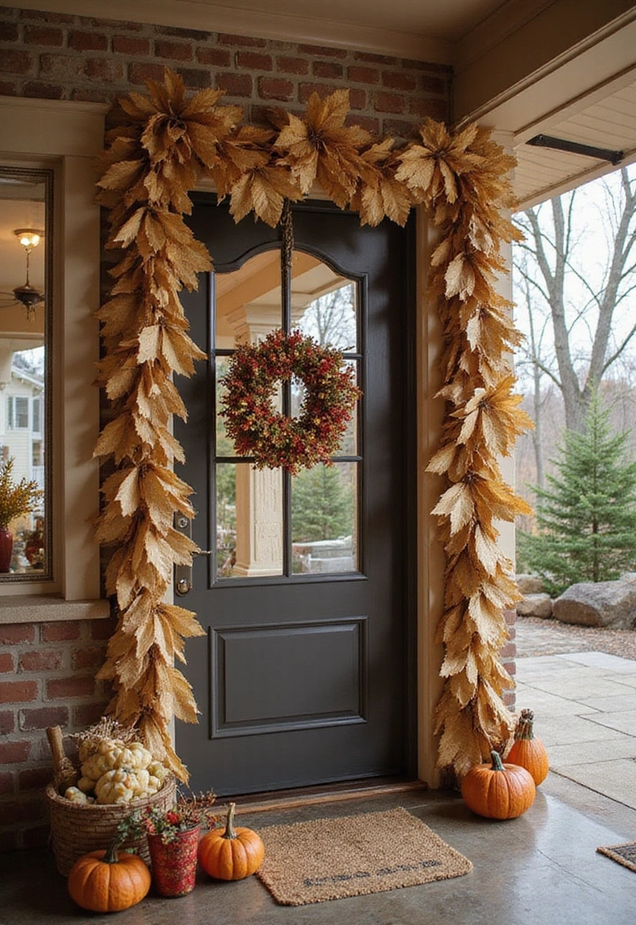 17 Enchanting Fall Door Decor Ideas for Book Lovers That Will Make Your Neighbors Jealous! - 5. Book Page Garland