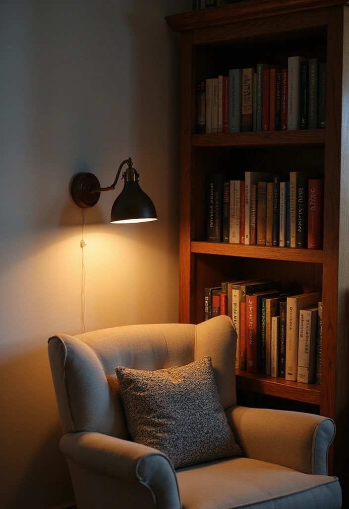 19 Stockholm Room Aesthetic Decor Ideas Every Book Lover Will Love - 9. Wall-mounted Reading Light