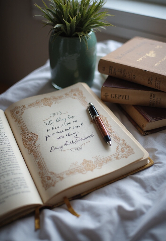 16 Must-Have Bedside Reading Accessories for Book Lovers (Your Table Will Thank You for #10!) - 8. A Personalized Reading Journal