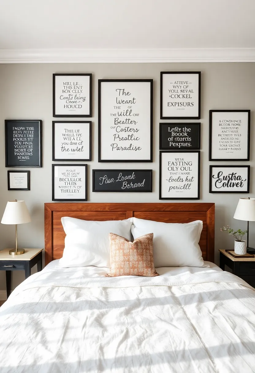 18 Must-Try Fall Bedroom Decor Ideas for Book Lovers (Don't Miss #15!) - 8. Bookish Wall Quotes