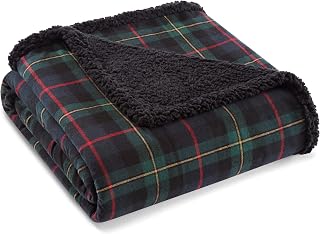 Eddie Bauer - Blanket, Super Soft Reversible Sherpa & Brushed Fleece Bed...