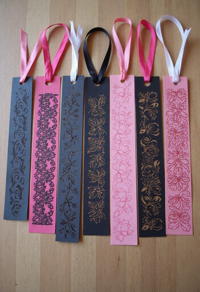17 DIY Black and Pink Room Decor Ideas for Book Lovers  - 6. Creative Bookmarks